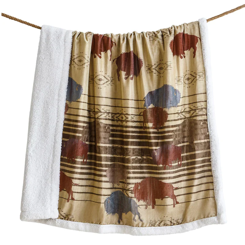 Hiend 54x68 Campfire Sherpa Throw - Home On the Range - Image 2