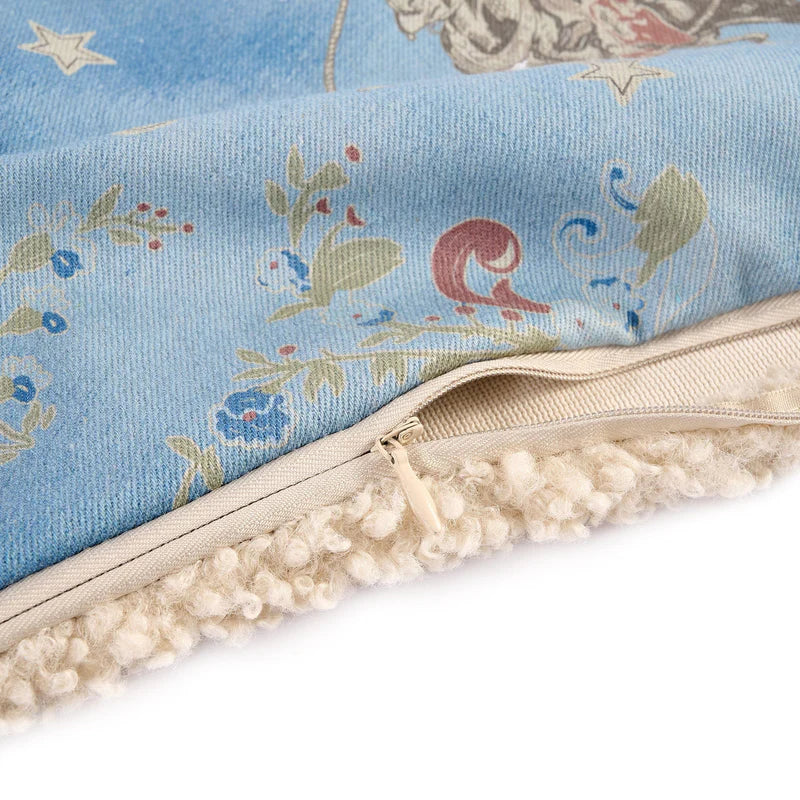HiEnd Accents Lee Western Washed Denim Teddy Backed Pillow - Image 2
