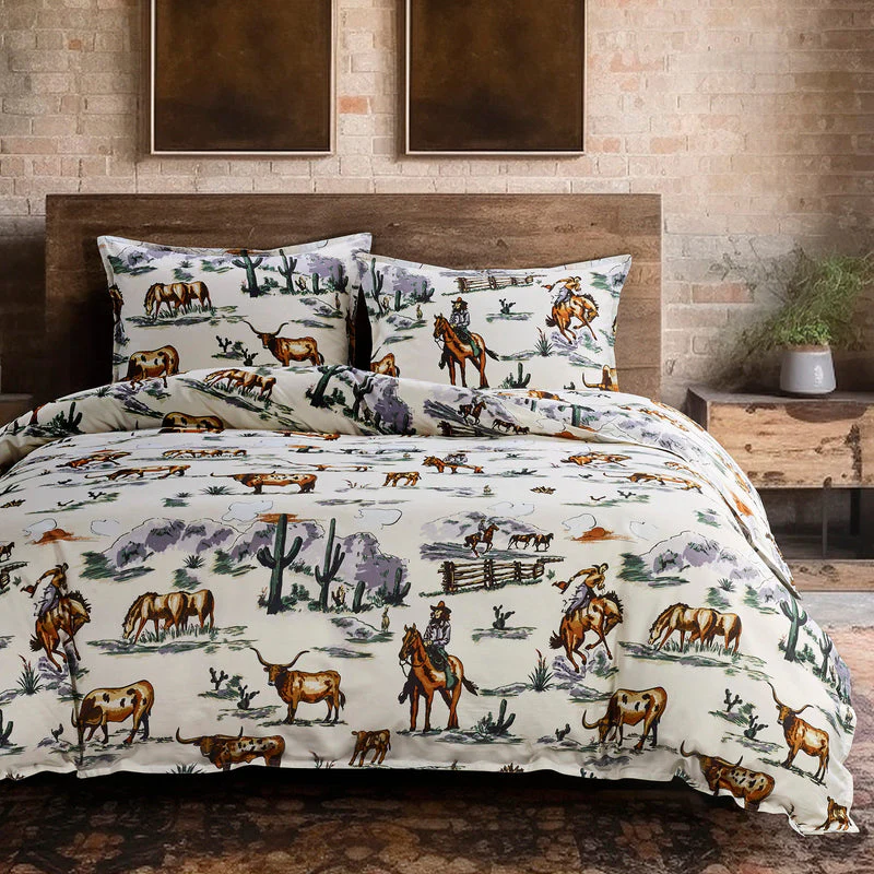 HiEnd Accents Ranch Life Reversible Duvet Cover Set - King - Image 2