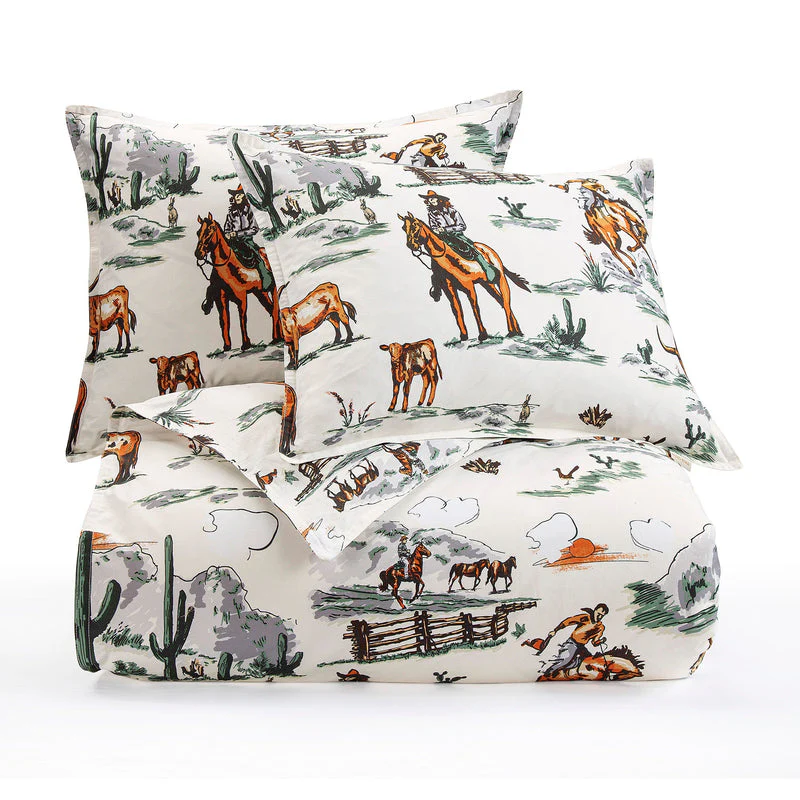 HiEnd Accents Ranch Life Reversible Duvet Cover Set - King - Image 3