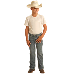 Hooey Boy's  Beige EMB Boot Cut Jeans