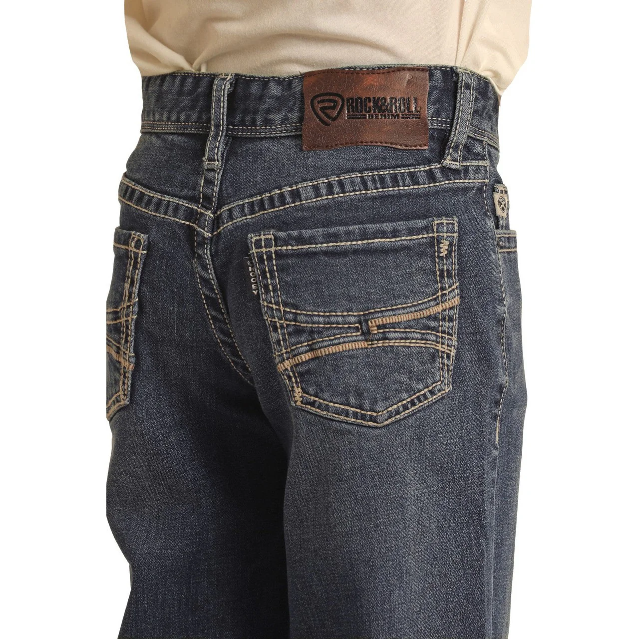 Hooey Boy's Raised Denim Bootcut Jeans - Dark Vintage - Image 2