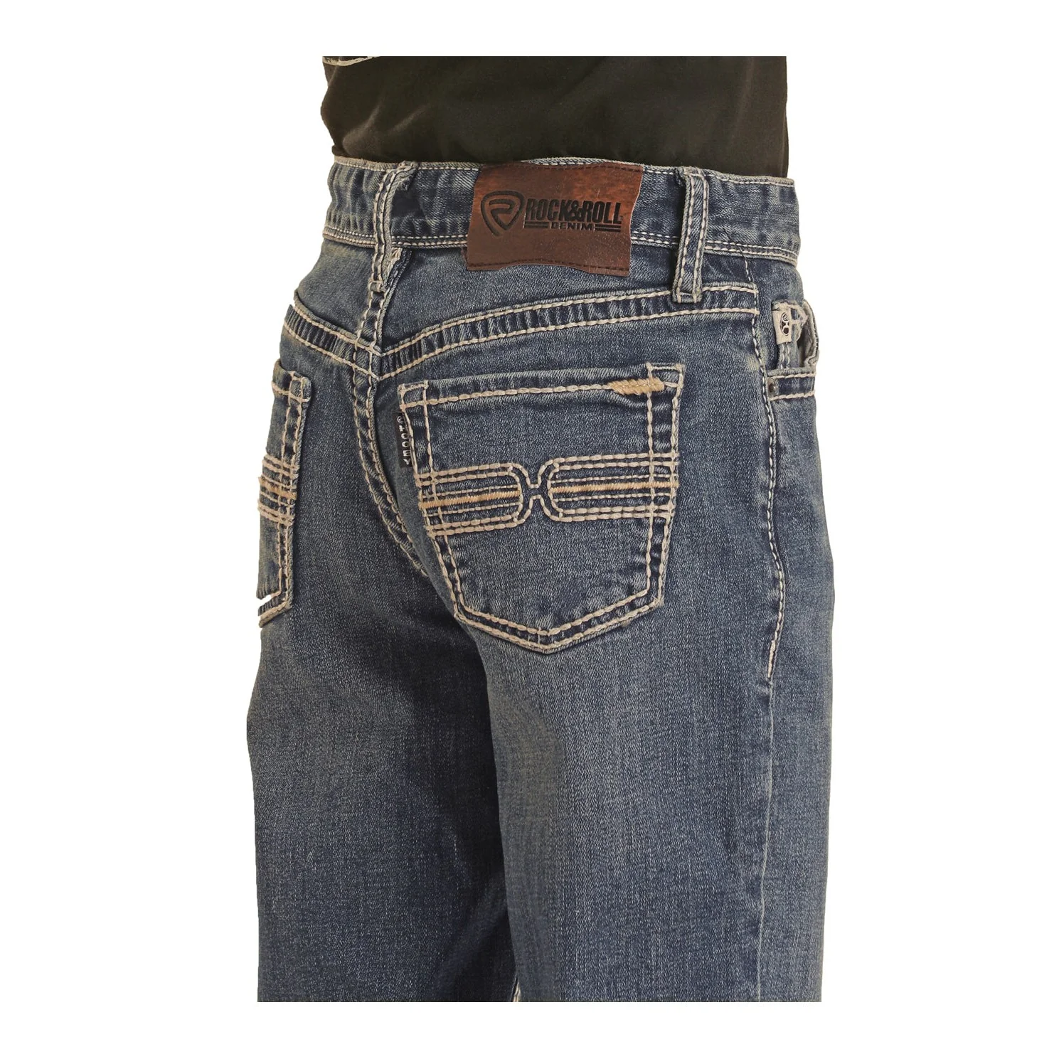 Hooey Boy's Rope Logo Revolver Jeans - Medium Wash - Image 4
