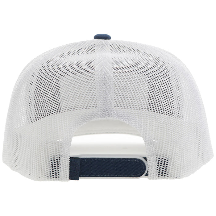 Hooey Rank Stock Hybrid Bill Trucker Cap - Navy/White - Image 2