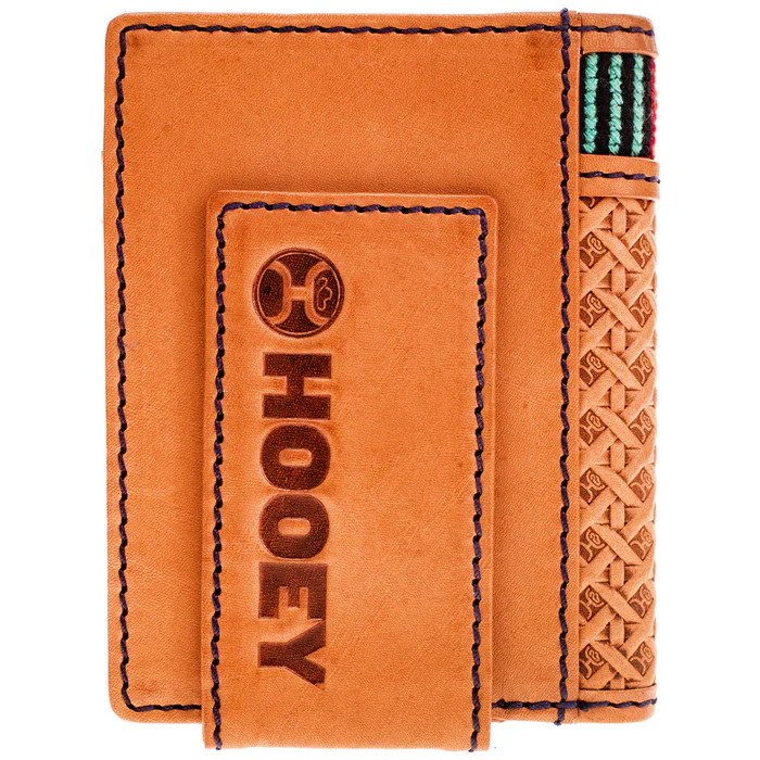 Hooey Tarlo Basket Weave Bifold Money Clip - Tan/Serape - Image 2