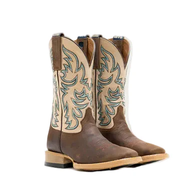 Hyer Women's Topeka Western Boot - Brown/White