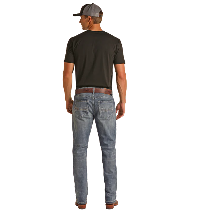 Hooey Mens Double Barrel Stackable Bootcut Vintage Jeans - Medium Vintage - Image 2
