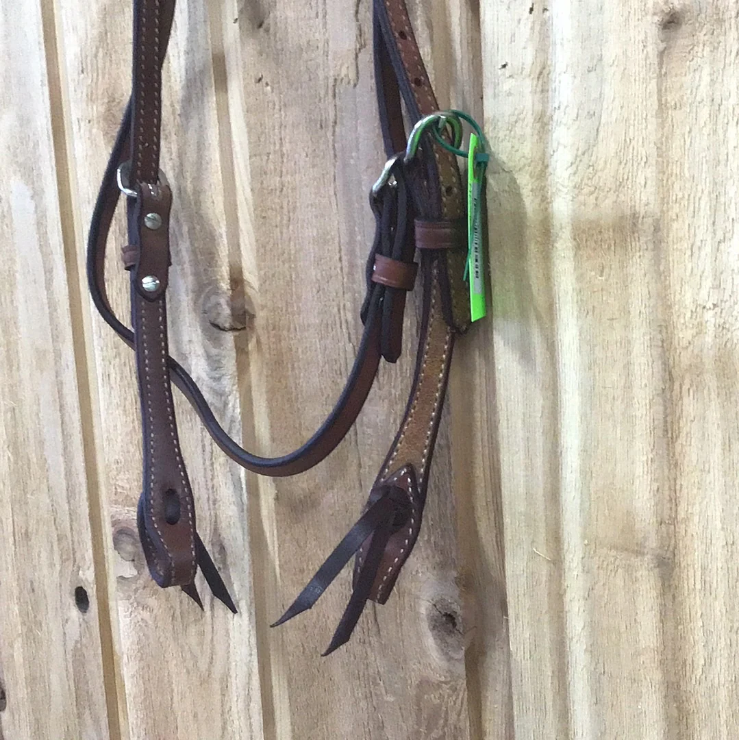 Irvine Browband Headstall Rough Out Button Ends - Image 2