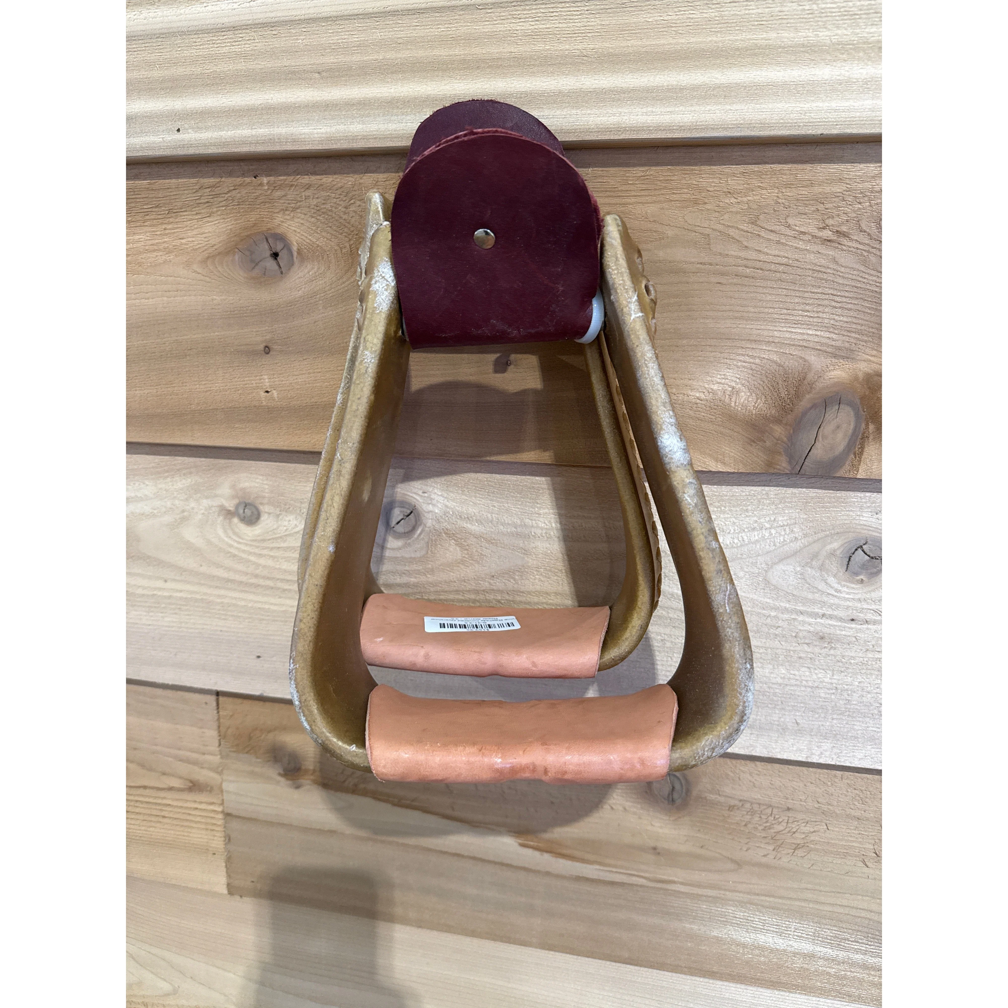 Irvine Rawhide Covered Overshoe Roper Stirrup - Image 2