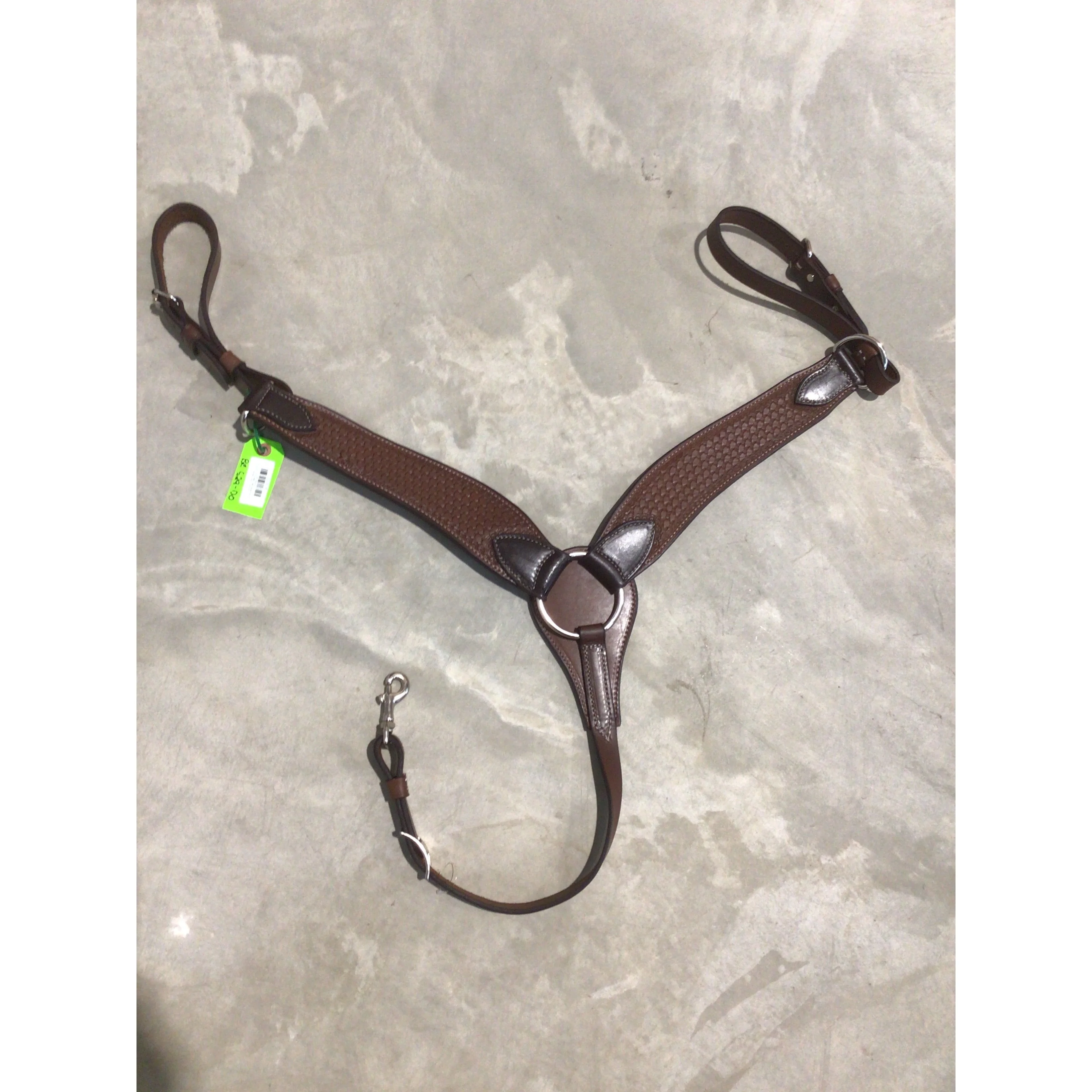 Irvine's 2 1/2" Breast Collar Basket Stamp W/Inlay Latigo - Image 2
