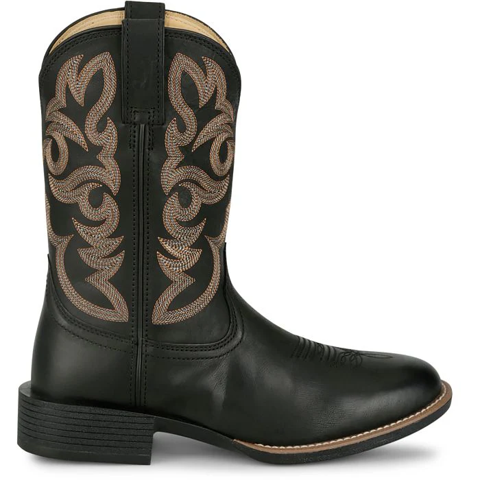 Justin Men's 11" Jasper Western Boot - Black - Image 3