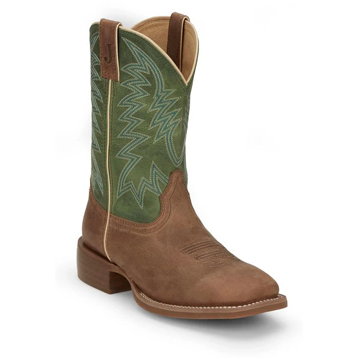 Justin Men's 11" Big Bucks Western Boot - Tan - Image 2