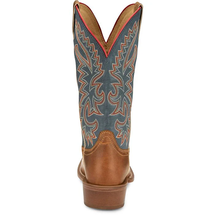 Justin Men's 13" Showoff  Western Boot - Oily Tan - Image 5