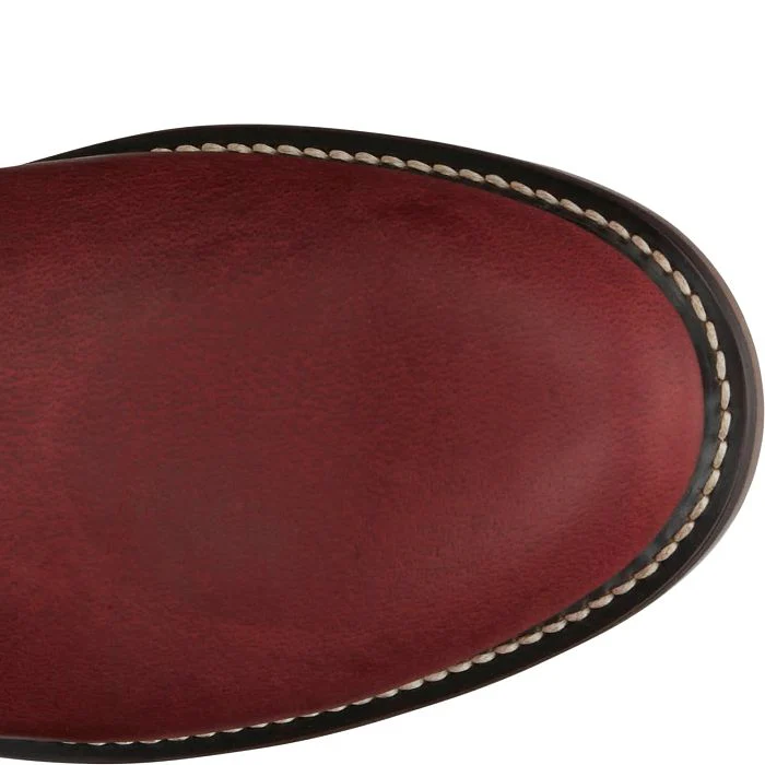 Justin Women's Holland 10" Roper Western Boot- Red - Image 4