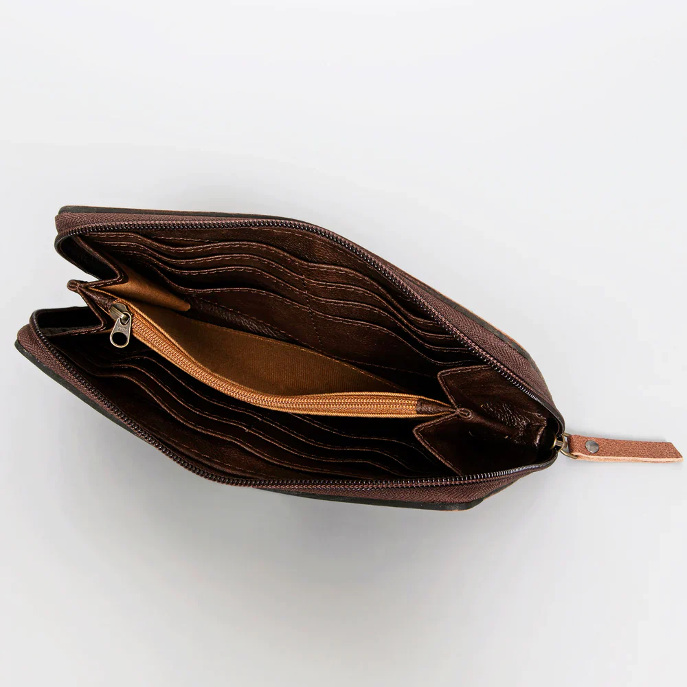 American Darling Olay Wallet -Leather With Hand Carving - Image 3