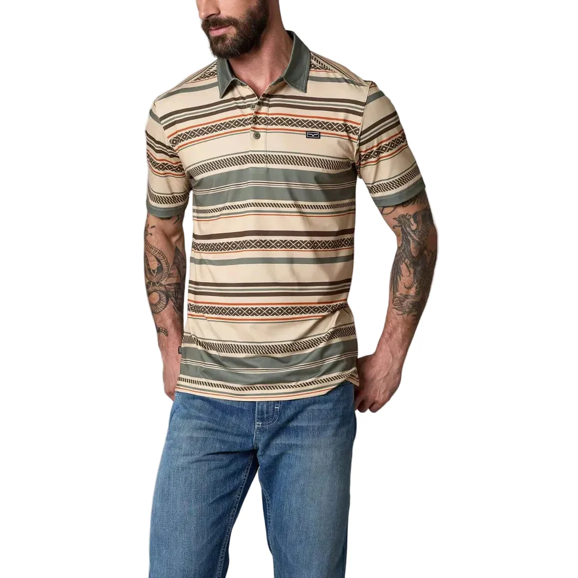 Kimes Men's Mackin Stripe Short Sleeve Polo Shirt - Multiple Colours - Image 2