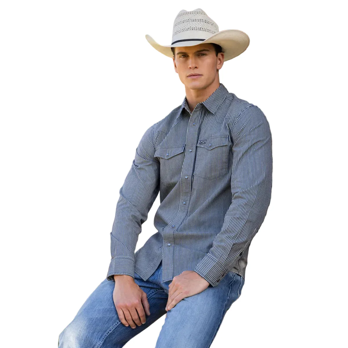 Kimes Men's Quentin Long Sleeve Shirt- Indigo