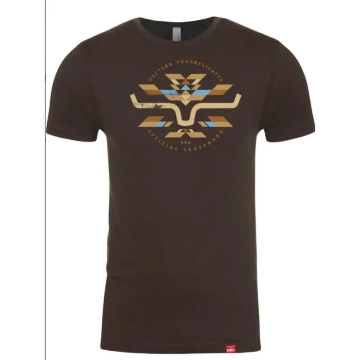 Kimes Men's Short Sleeve Circular Serape Tee Shirt- Multiple Colours