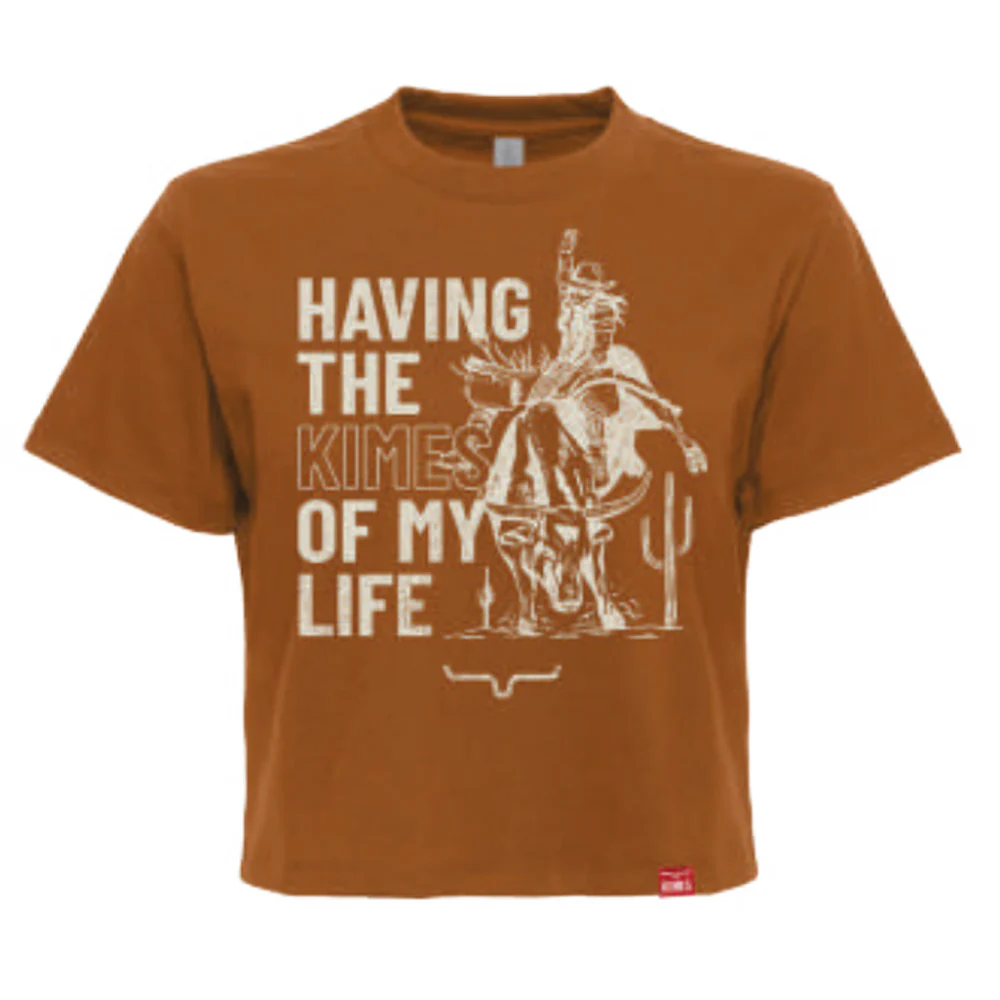 Kimes Women's Kimes of My Life Short Sleeve Crop Tee Shirt- Multiple Colours