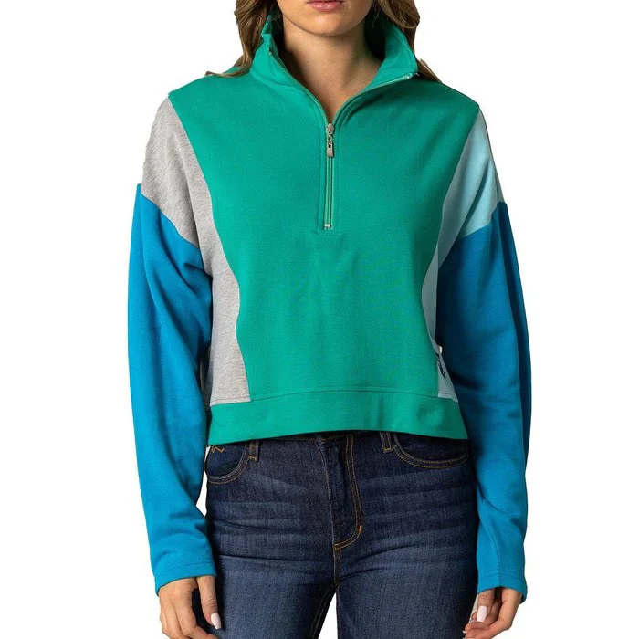 Kimes Women's Long Sleeve Cami 1/4 Zip Pullover- Multiple Colours - Image 3