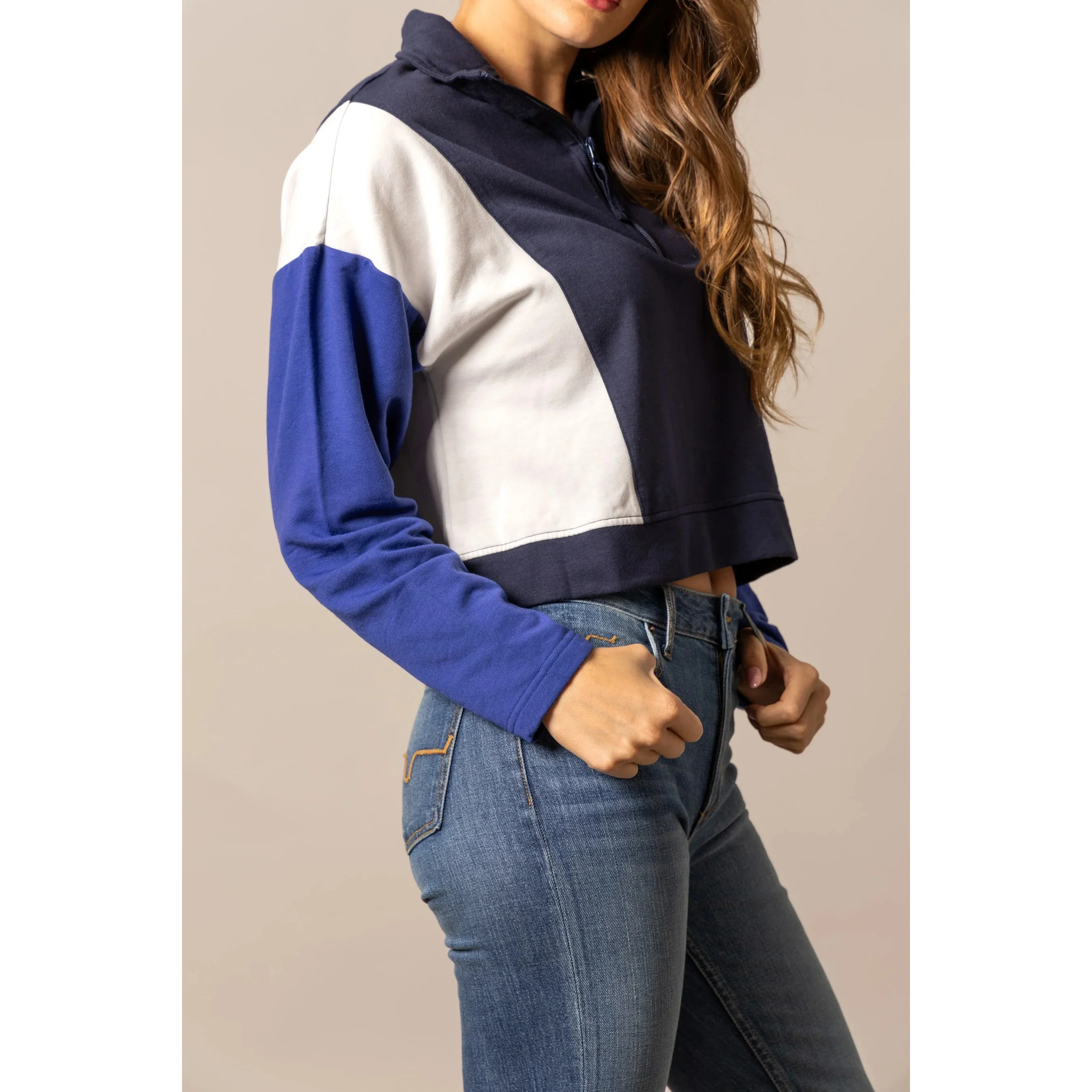 Kimes Women's Long Sleeve Cami 1/4 Zip Pullover- Multiple Colours - Image 4