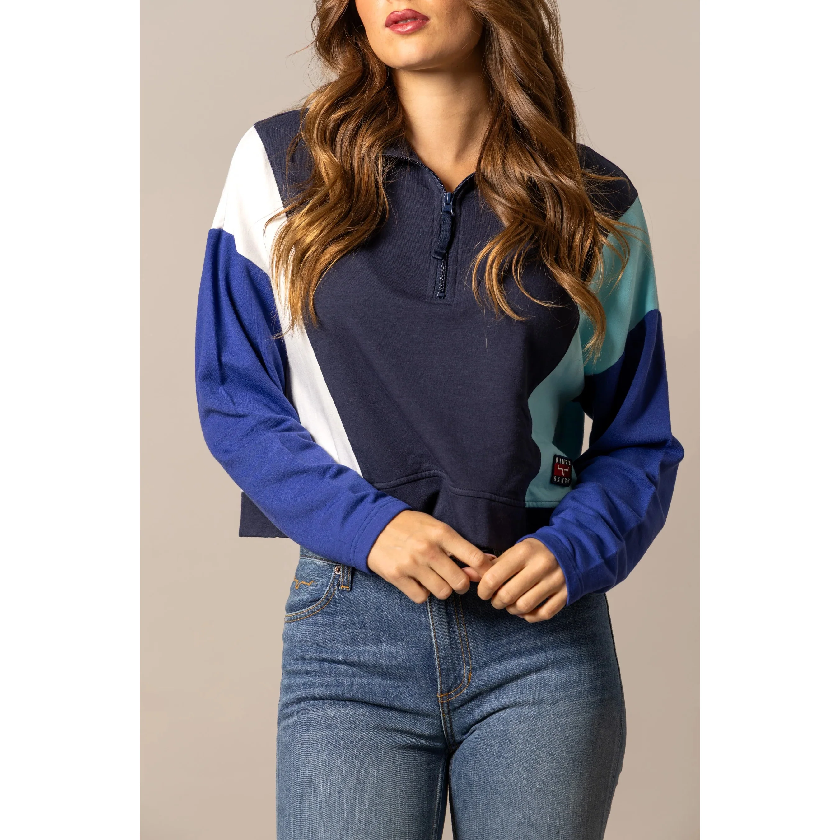 Kimes Women's Long Sleeve Cami 1/4 Zip Pullover- Multiple Colours - Image 5