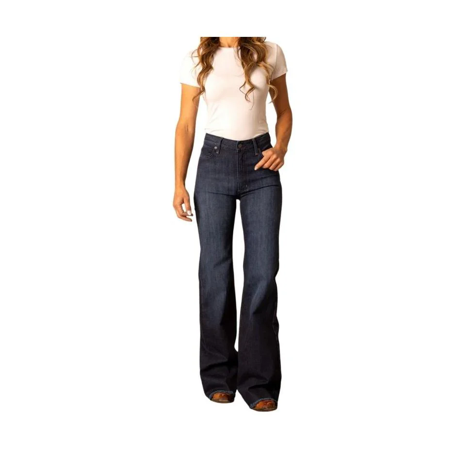 Kimes Women's Olivia High Rise Wide Leg Jeans - DARK WASH