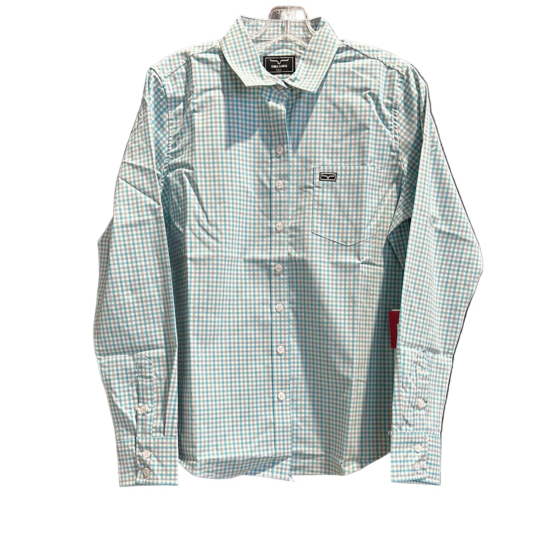 Kimes Women's Tucco Mini Check Top - Blue - Image 3