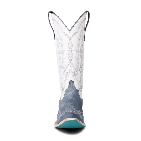 Lane Boots Women's Lexington Boot- Washed Denim/Matte White - Image 4