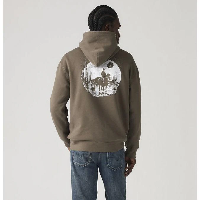 Levi Men's Graphic Relaxed Fit Hoodie- Archival Desert - Image 2