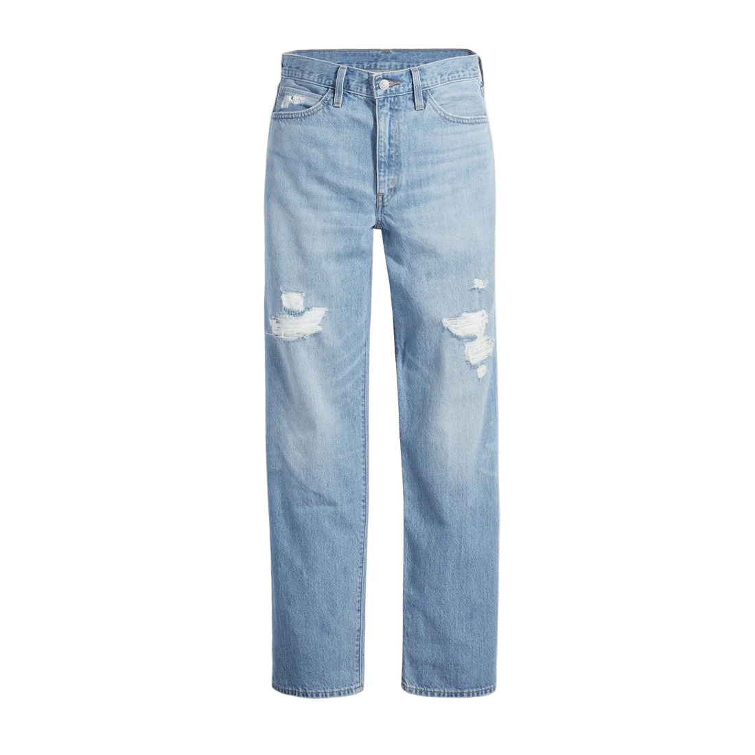 Levi Women's Low Pro Mid Rise Relaxed Straight Jeans - Energy Vortex (Light Wash)