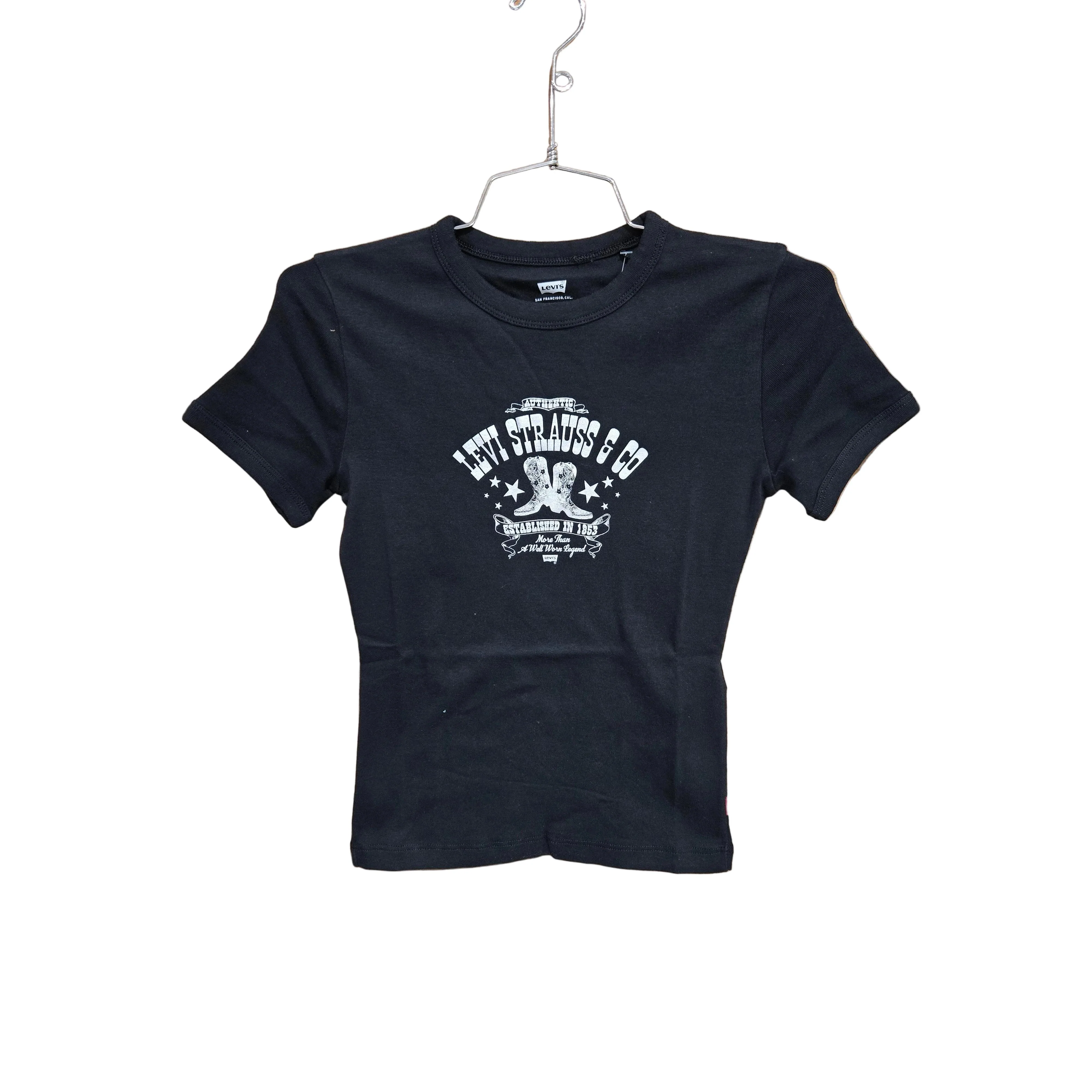 Levi Women's Short Sleeve Ringer Rickie Tee Shirt