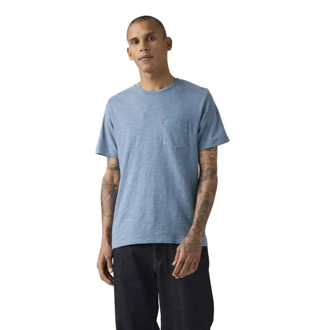 Levi's Men's Short Sleeve Classic Pocket Tee Shirt - Indigo Wash