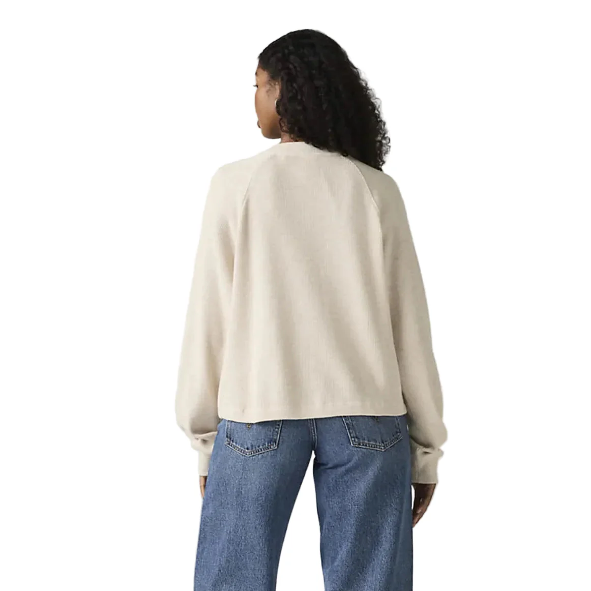 Levi's Women's Lassen Henley Shirt- Oatmeal Heather - Image 2