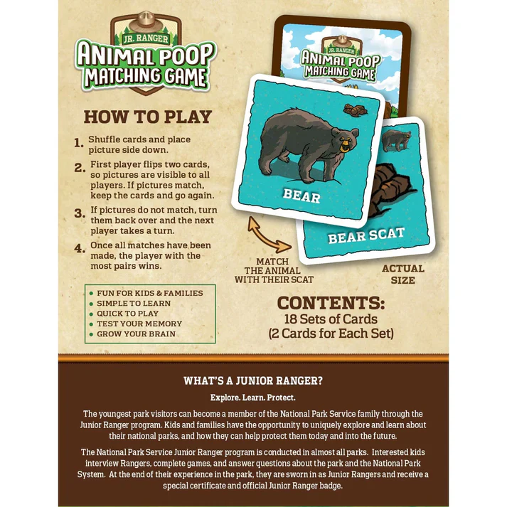 Masterpiece Jr. Ranger - Animal Poop Matching Game - Image 3