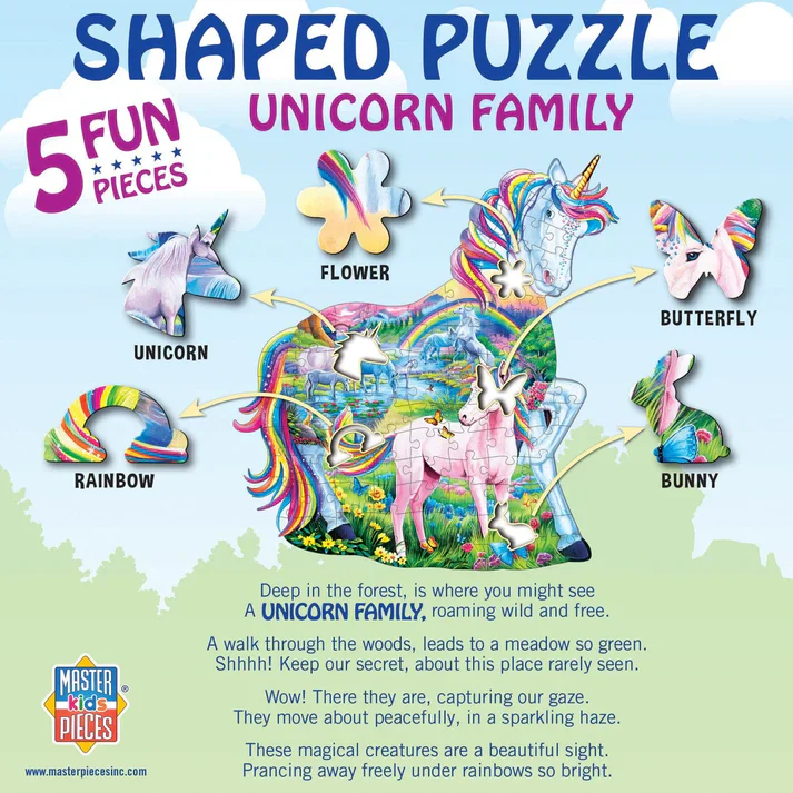Masterpiece Unicorn Family 100 Piece Shaped Pizzle - Image 3