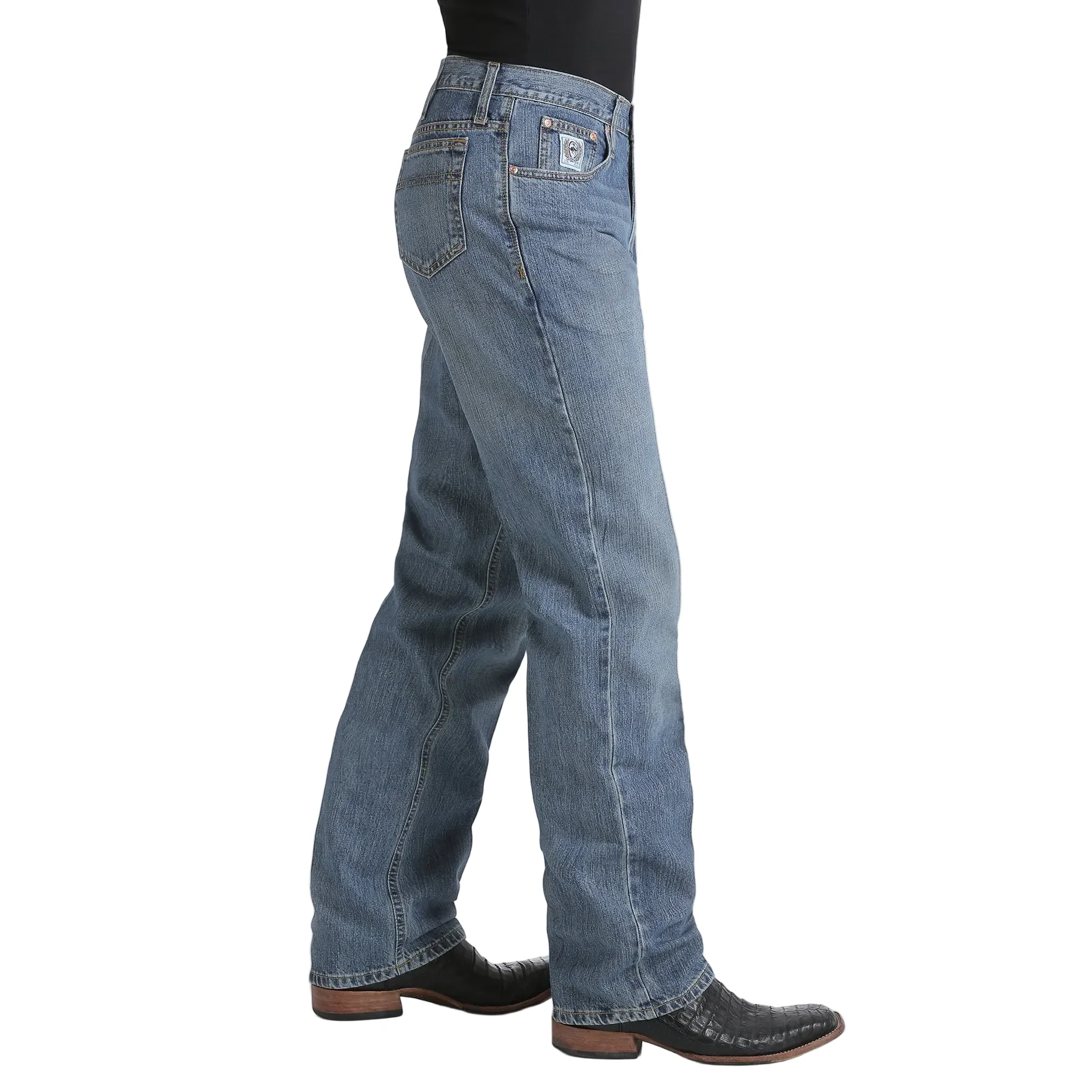 Cinch Men's Relaxed Fit White Label Jeans - Medium Stonewash - Image 3