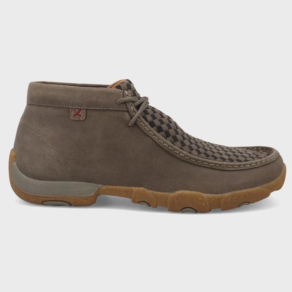 Men's Chukka Driving Moc - Taupe Grey & Black - Image 2