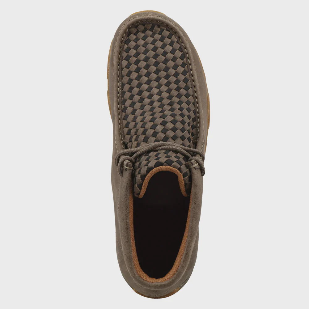 Men's Chukka Driving Moc - Taupe Grey & Black - Image 4