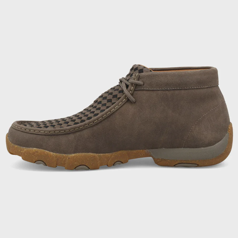 Men's Chukka Driving Moc - Taupe Grey & Black - Image 5