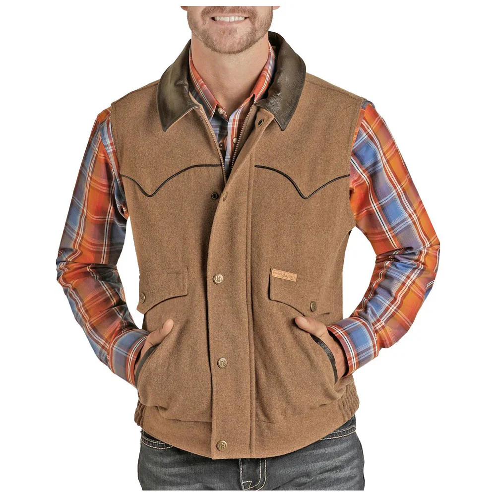 Powder River Men's Tall Heather Holbrook Vest - Assorted Colours - Image 2