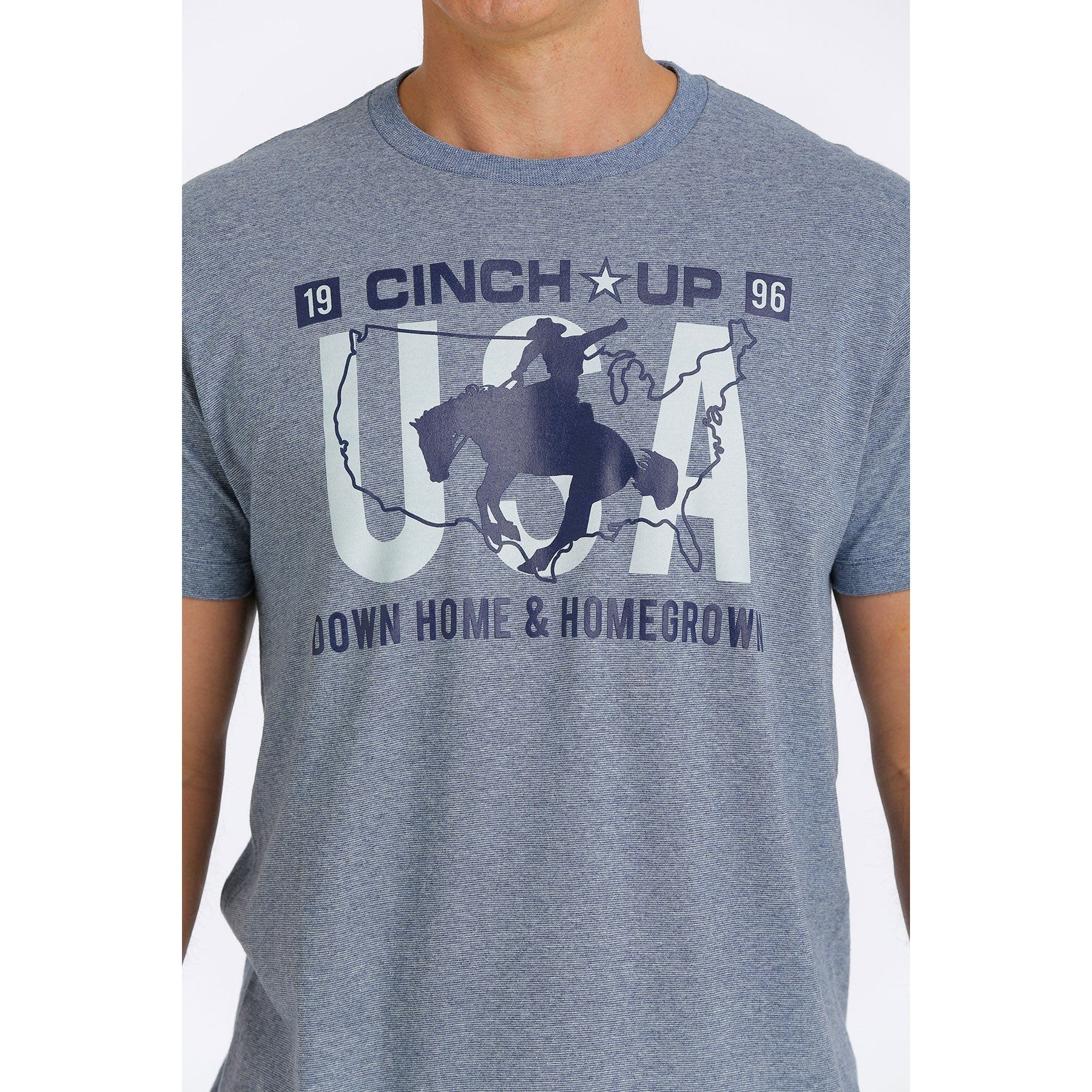 Cinch Men's Short Sleeve Tee - Heather Blue - Image 3