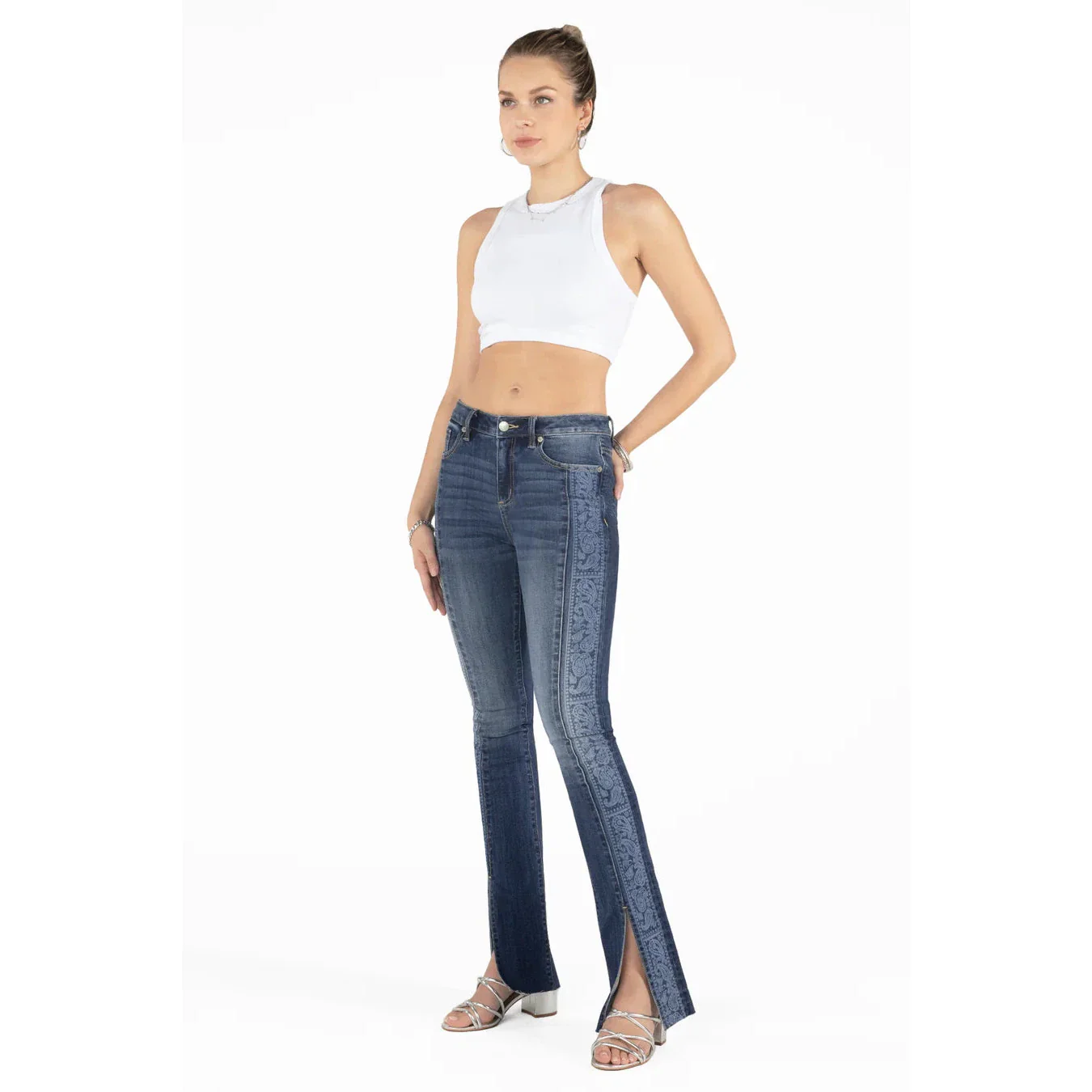 Miss Me High-Rise Skinny Bootcut - Medium Dark - Image 7