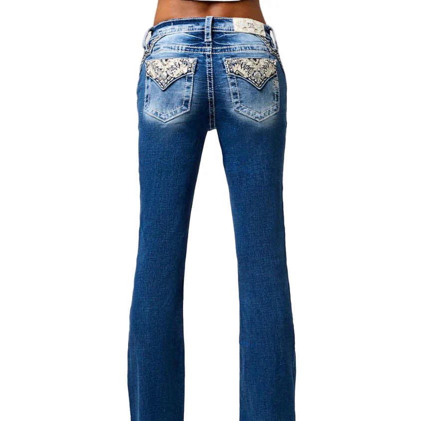 Miss Me Women's Mid Rise Brockman Boot Cut Jean - Image 5