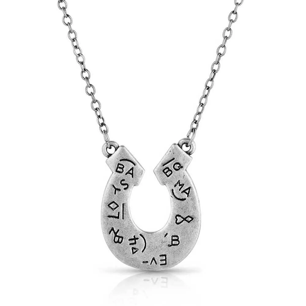 Montana Silversmith Women's Inner Light Turquoise Horseshoe Necklace - Image 3