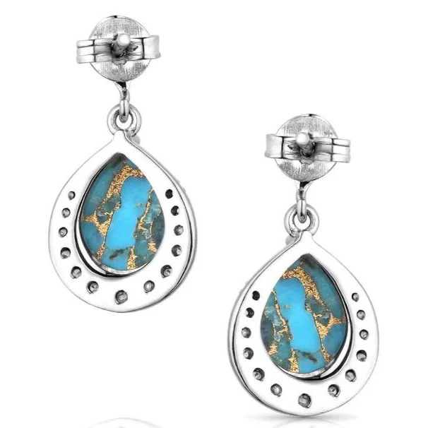 Montana Silversmiths Blue Rivers Turquoise Earrings - Image 2