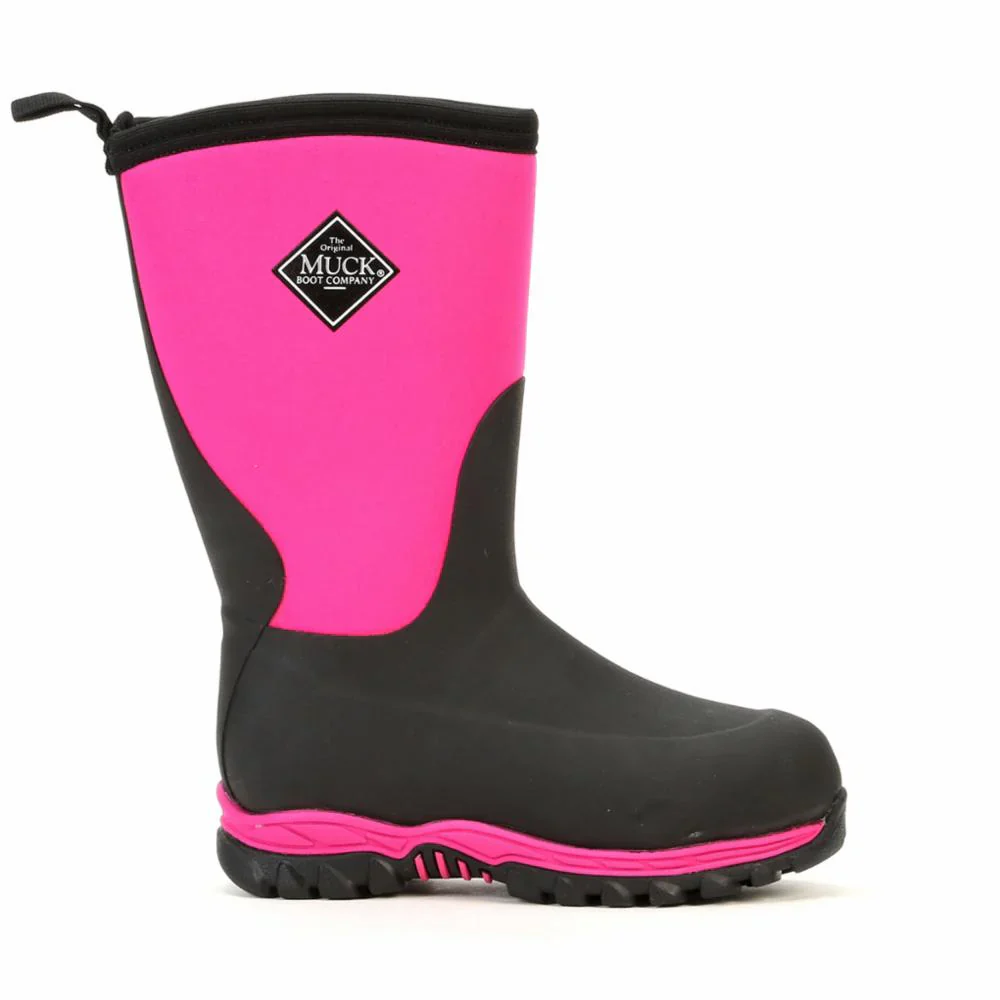 Muck Boots Kid's Rugged II Black/Pink - Image 2