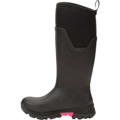 Muck Women's Arctic Ice All-Terrain Tall Vibram Boots - Black/Hot Pink - Image 4