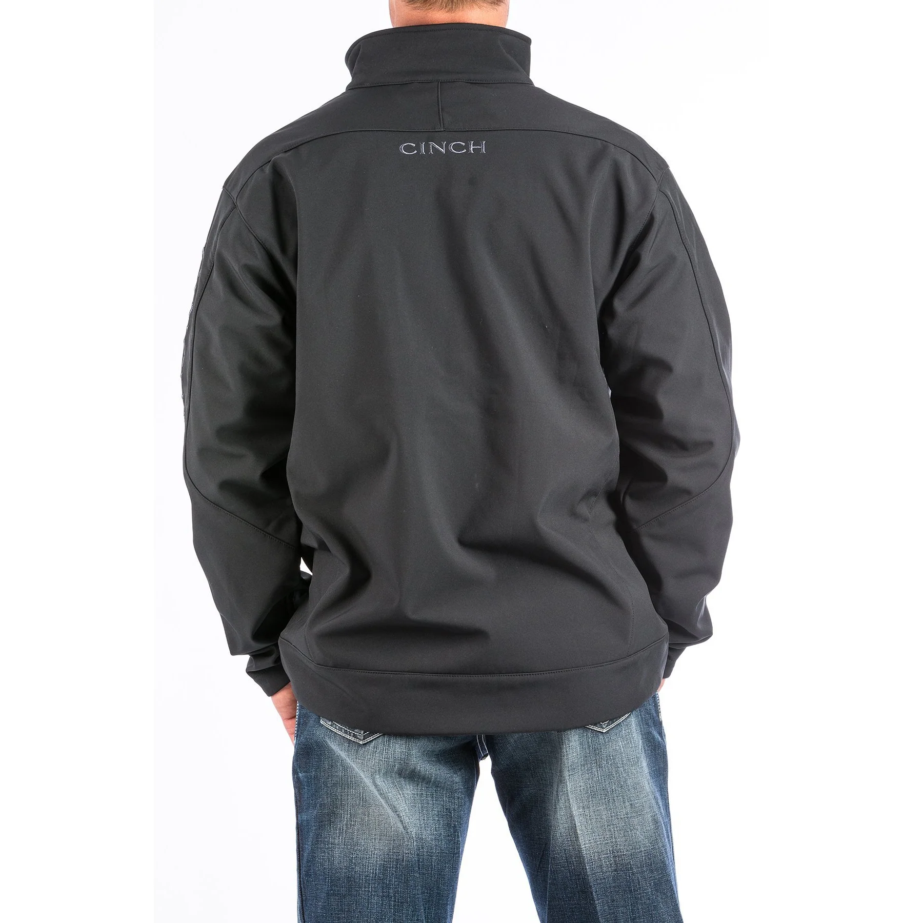 Cinch Men's Softshell Bonded Jacket - Black - Image 2