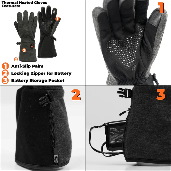 FieldSheer Unisex Thermal Heated Glove (7.4V) - Image 4